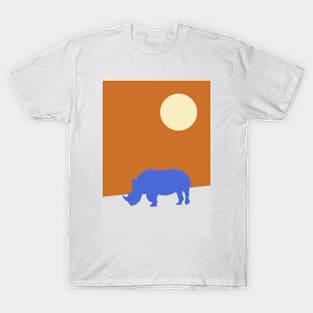 Rhino in the full moon night T-Shirt